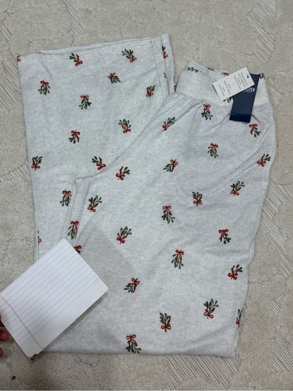 NWT Hollister sleep Christmas wide leg pants, XS Long